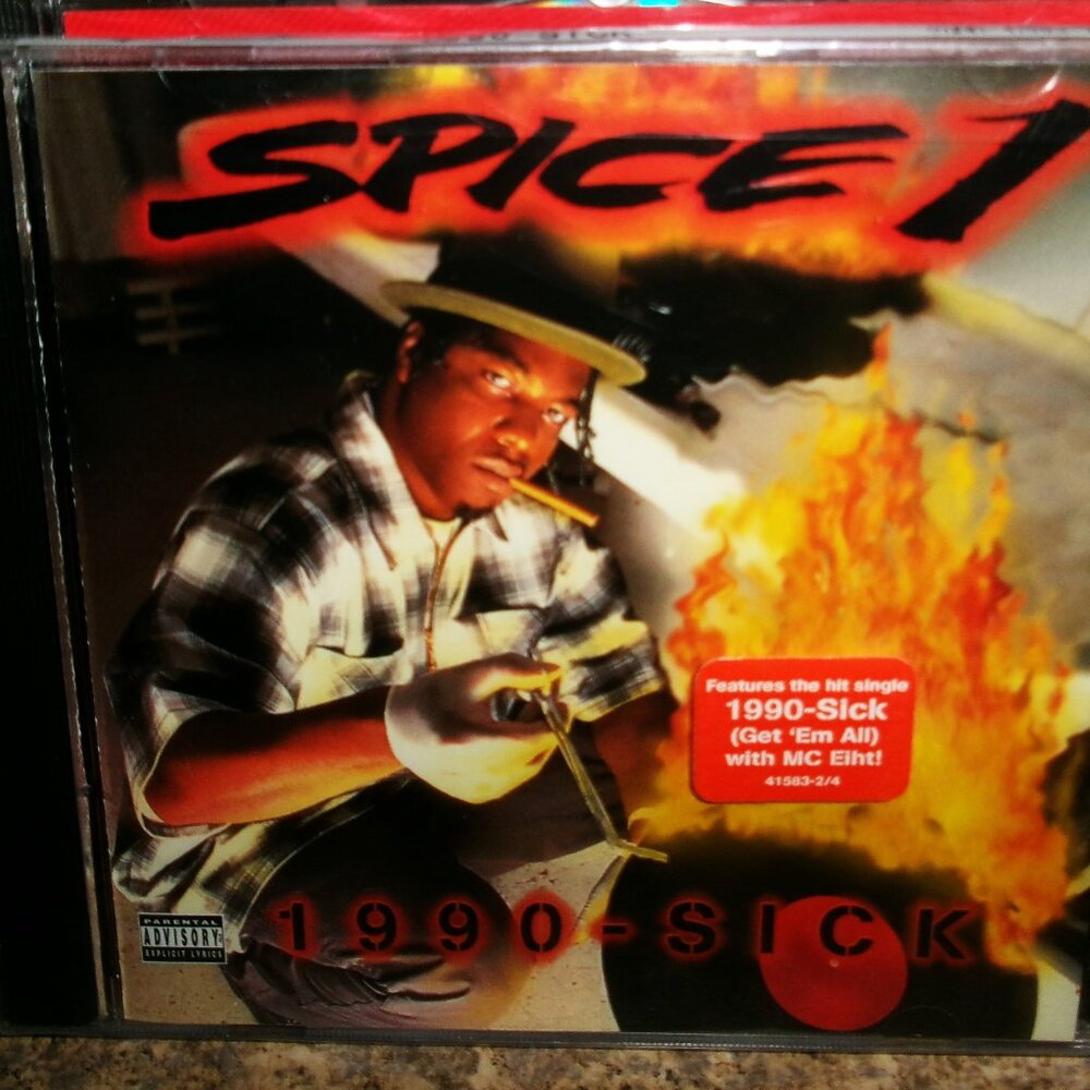 spice 1 1990 sick sealed cd - hip hop gansta rap g funk dirty bay thug therapy